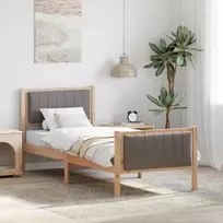 Lova Lovos rėmas Ruda ir taupe 80 x 200 cm Pušies masyvas