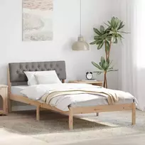Lova Lovos rėmas Ruda ir taupe 100 x 200 cm Pušies masyvas