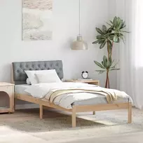 Lova Lovos rėmas Ruda ir šviesiai pilka 90 x 200 cm Pušies masyvas