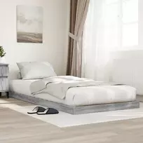 Lova Grindų lovos rėmas Sonoma 75 x 190 cm Apdirbta mediena