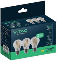 V-TAC LED lemputė 12W E27 A60 3000K 1521lm (3 vnt.)