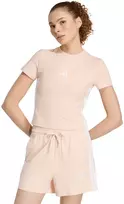 Moteriški marškinėliai adidas Essentials 3-Stripes Slim Baby pastelinis róż KD2343 (S)