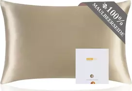 ZIMASILK šilkinė pagalvės užvalkalas 100% morų šilkas, 19 momių, 50x70 cm, užtrauktukas, taupe