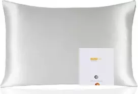 ZIMASILK šilkinė pagalvės užvalkalas iš 100% morušo šilko, 19 Momme, 50x75 cm, šviesiai pilkas