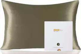 ZIMASILK šilkinė pagalvės užvalkalas 100% morušų šilkas, 19 momme, 6 A klasė, 50x75 cm, žalios spalvos