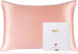 ZIMASILK šilkinė pagalvės užvalkalas, 100% morinių šilkų, klasė 6 A, 600 siūlų, 76x51 cm, paslėptas užtrauktukas