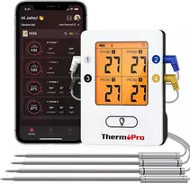ThermoPro Bluetooth mėsos termometras su 4 zondais, 150 m veikimo nuotolis, TP-25