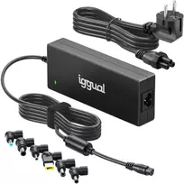 iggual universalus nešiojamųjų kompiuterių įkroviklis 240 W, 6 keičiami kištukai, 18–20 V, 12 A, 2.4 m laidu, CUA-6T-240 W