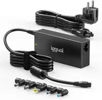 Iggual universalus nešiojamųjų kompiuterių kroviklis 120 W, 5 keičiamos DC jungtys, CUA-5T-120 W