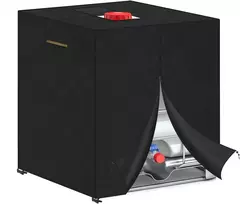 VANSHEIM IBC talpos uždangalas 1000 l, vandeniui atsparus, 120 x 100 x 116 cm, juodas
