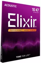Elixir Eliksyras Nanoweb Phosphor Bronze 16002 10-47