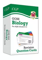KNYGA Cgp Books GCSE Biology AQA Revision Question Cards - Q&A cards for quick practice