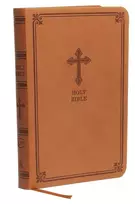 KNYGA Thomas Nelson Nelson Thomas KJV Holy Bible: Value Compact Thinline, Brown Leathersoft, Raudona Letter, Comfort Print: King James Version
