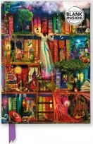 KNYGA „Flame Tree Studio“ Aimee Stewart: Lobių paieškos knygų lentynos (blizgia tuščia užrašų knygelė)