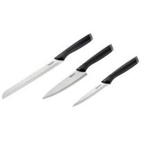 Tefal Essential, 3 vnt., juodas - Peilių rinkinys