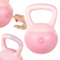 DrFit 8 kg rožinis vinilinis kettlebell svarmuo treniruotėms