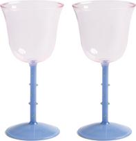 &K Amsterdam Vyno taurės Dot 180 ml, rožinės, 2 vnt.