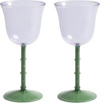 &K Amsterdam Vyno taurės Dot 180 ml, violetinės, 2 vnt.