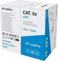 Lanberg Cable LAN UTP cat.5e 305m wire CU LSZH CRP+FLUKE PASSED gray