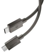 Pilkas (Gunmetal) USB-C - USB-C 60W / 150cm laidas "Spigen EB6015CC Essential"