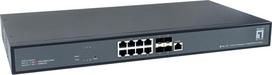 No Name LevelOne 12-Port L3 Managed 10-Gigabit Switch, 8 x 1G/2.5G/5G/10G RJ45, 4 x 1G/2.5G/10G SFP+ Uplinks, 240Gbps Non-Blocking Fabric, 19-Inch Rackmount