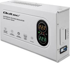 Qoltec Automatyczny Stabilizator napięcia AVR 3000VA | 1800W | Compact | Toroidalny transformator