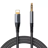 Joyroom stereo audio cable, AUX, 3.5 mm mini jack - Lightning for iPhone, iPad, 1.2 m, black (SY-A06)