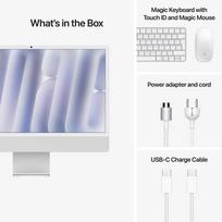 APPLE 24-inch iMac with 4.5K Retina Nano-Texture Display, M4 chip, 16GB memory, 256GB SSD, Silver, MD3H4ZE/A