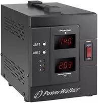 PowerWalker AVR 2000/SIV įtampos reguliatorius 2 AC išvestis(ys / čių) 230 V Juoda