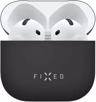 Fixed silikoninis dėklas „Apple AirPods 4“, juodos spalvos