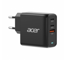 Acer 67W PD GaN Charger, 2 x USB C and 1 x USB A, EU Plug, 100W USB C cable, Retail Pack