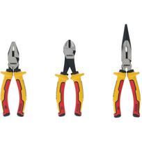 Dewalt VDE replės komplektas DWHT82811-0, 3 vnt, 1000V, juodos oksido apdaila, komfortiški rankenai