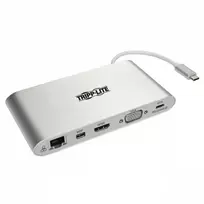 Eaton Tripp Lite USB-C Dock, Dual Display - 4K HDMI/mDP, VGA, USB 3.2 Gen 1, USB-A/C Hub, GbE, Memory Card, 100W PD Charging