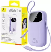 Baseus EnerFill FC21 Qpow 3 Ultra 20 000 mAh 22,5 W violetinė