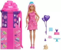 „Mattel“ lėlė „Barbie Rise & Surprise“ – gimtadienio staigmena su čiuožykla (JKF66)