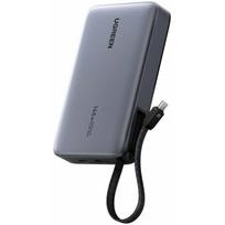 Powerbank 20000mAh Ugreen PB551, 145W, USB + USB-C, wbudowany kabel (szary) | UGR5796 | 6941876269884