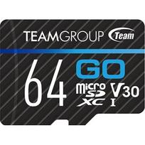 Karta TeamGroup Go MicroSDXC 64GB Class 10 UHS-I/U3 V30 (TGUSDX64GU303) | TGUSDX64GU303 | 0765441035294