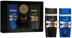 Lattafa 5th Anniversary Edition zestaw Asad woda perfumowana spray 100ml + Asad Zanzibar woda perfumowana spray 100ml | 6290362346135 | 6290362346135