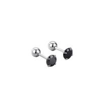 Helix auskarai Black 4mm E058