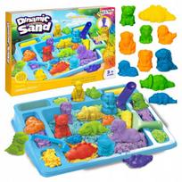 Kinetinis smėlis gyvūnai dinozaurai zoologijos sodas formelės rinkinys vaikams Click4Toys
