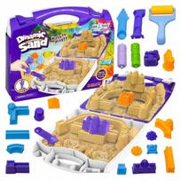 Kinetinis smėlis lagaminas pilis formelės smėlio dėžė rinkinys vaikams Click4Toys