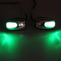 2 vnt. Automobilio valytuvo purkštukai su LED lempute žalia