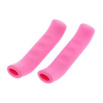 1 pair of brake lever Silica Gel Sleeve MTB brake lever protective cover / rožinė