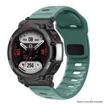 Silikoninė apyrankė Huami Amazfit T-REX 3/2/1 išmaniajam laikrodžiui Sportinė apyrankė Amazfit T-REX Pro/T-REX Ultra Gumos Correa For Amazfit T-Rex 3 pušies žalios spalvos