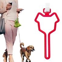Dog Poop Bag Holder Hands-Free Dog Leash Dispenser Pet Waste Carrier Clip Outdoor Walking Puppy Poop Bags Clip Easy To Carry raudona