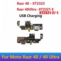 Original Charge Board For Motorola Razr 40 Ultra XT2321-3 USB Charging Port Dock Connector Microphone MIC Charger Flex Cable Razr 40 - XT2323