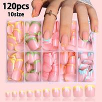 Nails for Gluing Ready for Girls Short Fake Nails Press on Fake Summer Ready-made Artificial Nails Fingernails To Stick on CDJ01