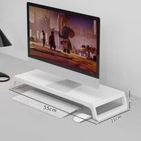 Desktop Computer Monitor Glass Stand Bracket With USB Type-C HUB PC Screen Riser Holder Printer Storage Keyboard Mouse Organizer A11
