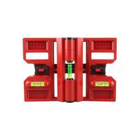 Folding Spirit Level Meter 270 Degree Adjustable Professional Post Leveler Tool Durable Multi-functional Angle Gauge raudona