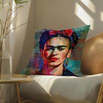 Frida Kahlo meno pagalvės užvalkalas Spausdintas pagalvės užvalkalas Svetainės sofos pagalvės užvalkalui ir Miegamojo dekorui Peach skin 18*18(CM)-1Pcs